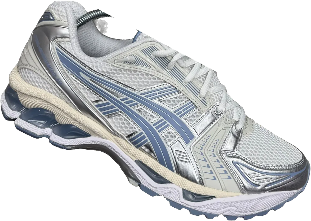ASICS Gel-Kayano 14 in cream and blue, second view