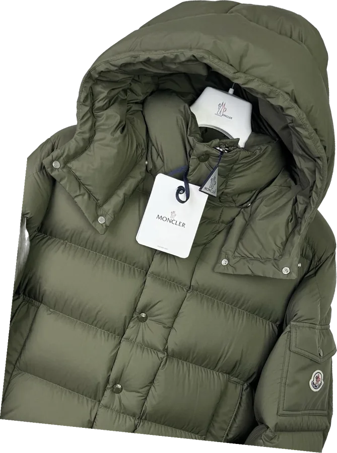 Moncler down jacket in olive